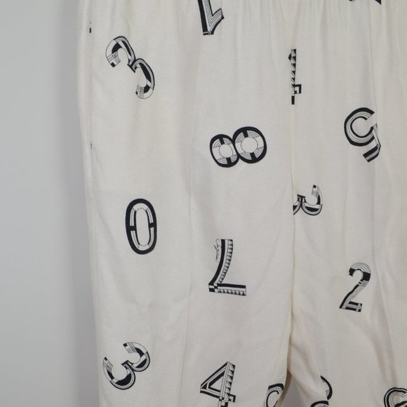 See by Chloé Ivory Number Print Woven Track Pants - Picture 5 of 9